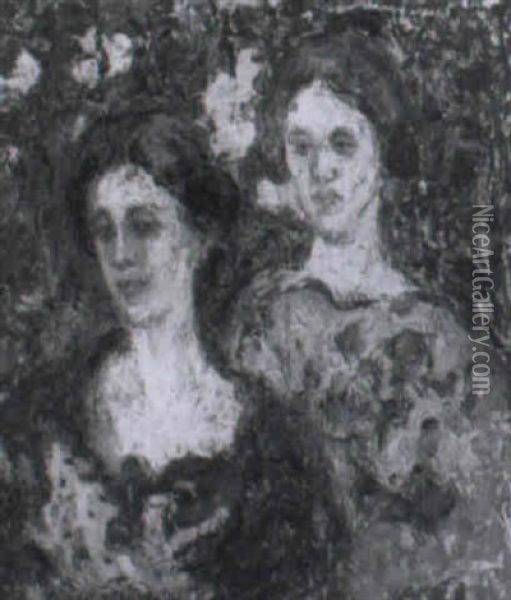 Dos Mujeres Oil Painting - Andres De Santa Maria