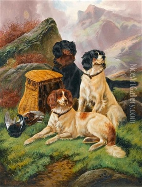 Faithful Companions (pair) Oil Painting - John Gifford