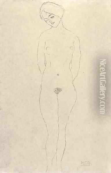 Studie futr Die Freundinnen Oil Painting - Gustav Klimt
