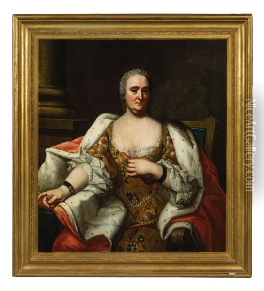 Ritratto Della Contessa Marie Therese Von Schorlemer Oil Painting - Dominicus Van der Smissen