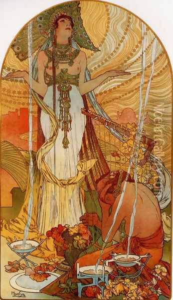 Salammbo Oil Painting - Alphonse Maria Mucha