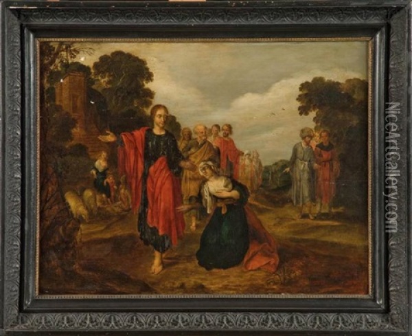 Le Christ Et Marie-madeleine Oil Painting - Jan Tengnagel