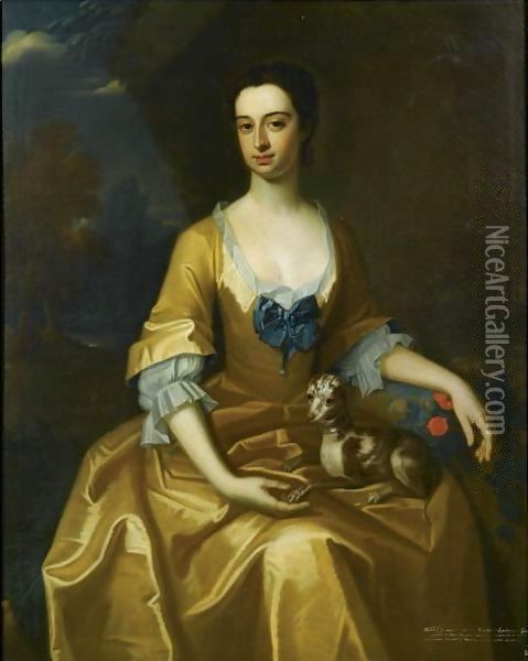 Portrait Of Mary, Lady Arundell Of Wardour (1716-1769) Oil Painting - Enoch Seeman
