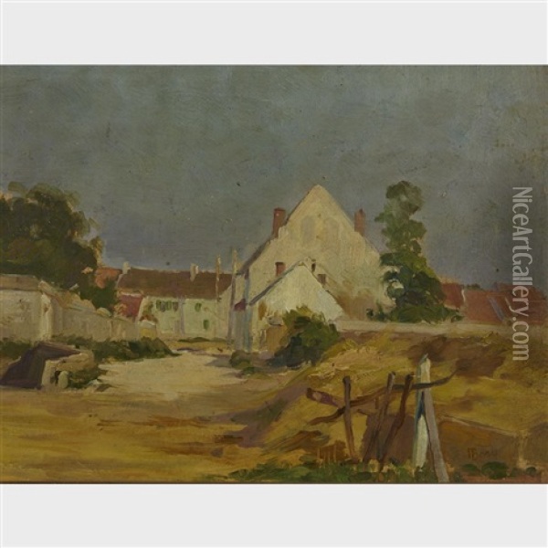 Village Landscape Oil Painting - Henri Beau