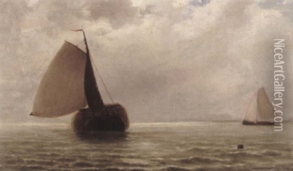 Marine Oil Painting - Jacob Eduard Heemskerck van Beest