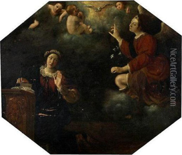 The Annunciation Oil Painting - Carlo Maratta or Maratti