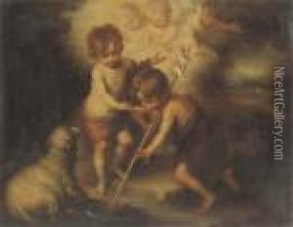 The Infant Christ And The Infant Saint John The Baptist Oil Painting - Bartolome Esteban Murillo