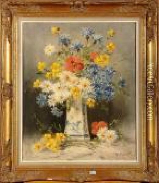 Vase De Fleurs Oil Painting - Henry Schouten