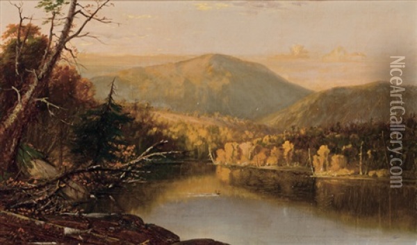 Crossing The Hudson Oil Painting - Charles Henry Gifford