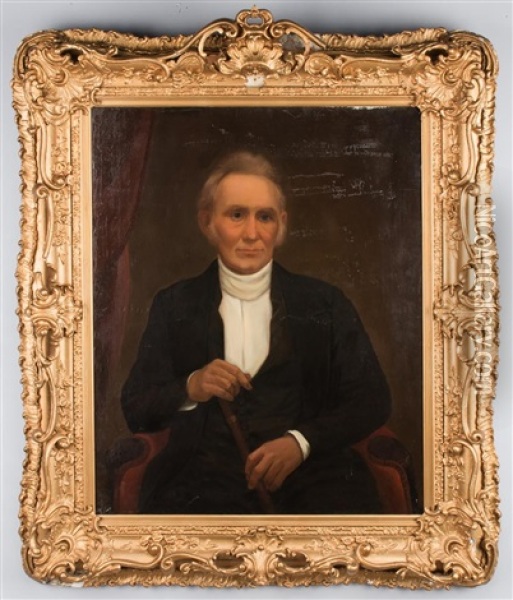 Possible Portrait Of Nashville, Tn Founder Dr. Felix Robertson Oil Painting - Washington Bogart Cooper