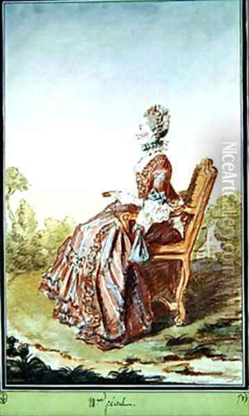 Madame Pecoul Oil Painting - Louis Carrogis Carmontelle