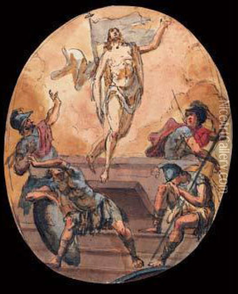 La Resurrection Du Christ Oil Painting - Domenico Mondo