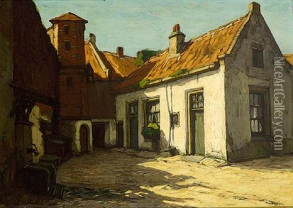 Oud Hoekje Te Deventer Oil Painting - Paul Bodifee