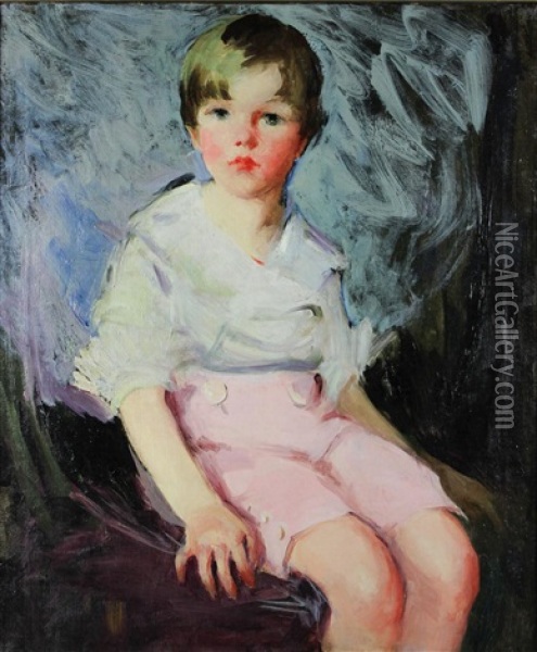 Portrait Of A Young Boy Oil Painting - Camelia Whitehurst