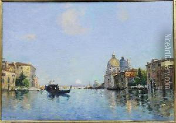 The Grand Canal Oil Painting - Maurice Bompard