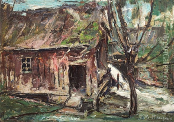 Miller's House Oil Painting - Gheorghe Petrascu