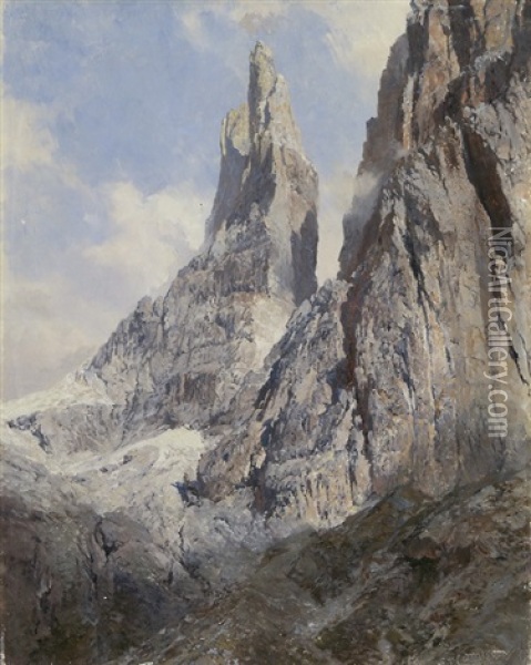 Die Vajoletturme Oil Painting - Edward Theodore Compton