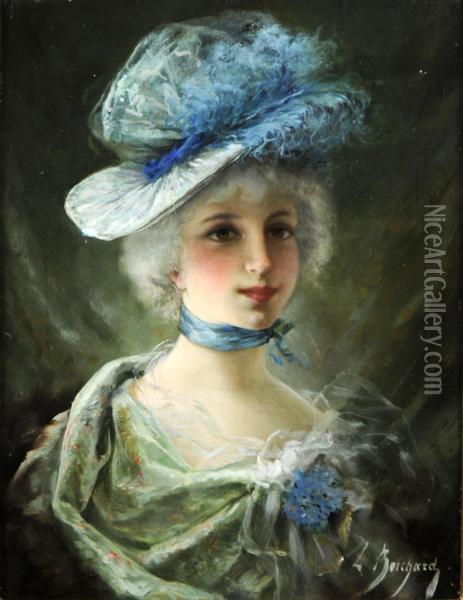 Elegante Oil Painting - Henri-Joseph Boichard