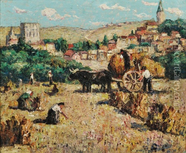 Harvest, Segovia, Spain Oil Painting - Ernest Lawson