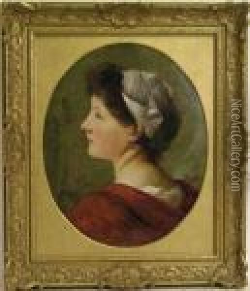 Portrait Einer Jungen Frau Oil Painting - Jules Rozier