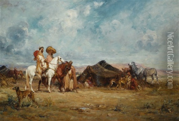 A Desert Encampment Oil Painting - Henri Rousseau
