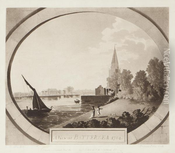 A View At Battersea 1784 Oil Painting - William Beilby
