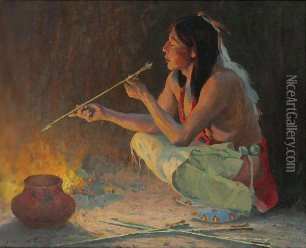 The Arrow Maker Oil Painting - Eanger Irving Couse