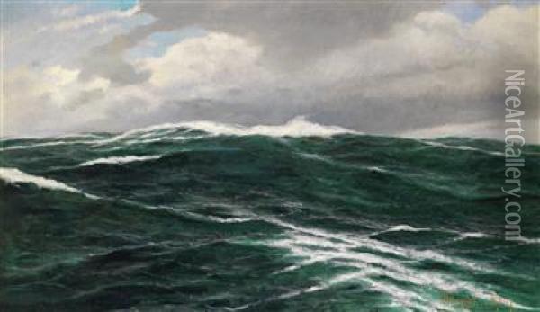 Seascape Oil Painting - Franz Carl Herpel