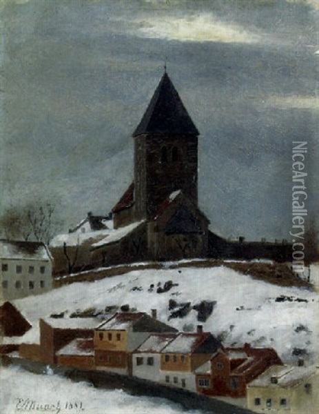 Alte Acker Kirche Oil Painting - Edvard Munch