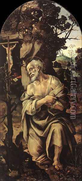 St Jerome 1490s Oil Painting - Filippino Lippi