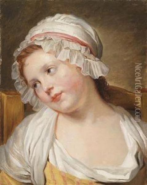 La Petite Soeur Oil Painting - Jean Baptiste Greuze