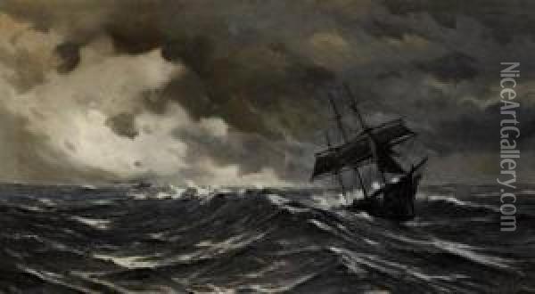 Tempestad En El Mar Oil Painting - Ricardo Verdugo Landi