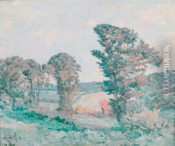 Bords De Seine A L'ile..., 1904 Oil Painting - Louis Hayet