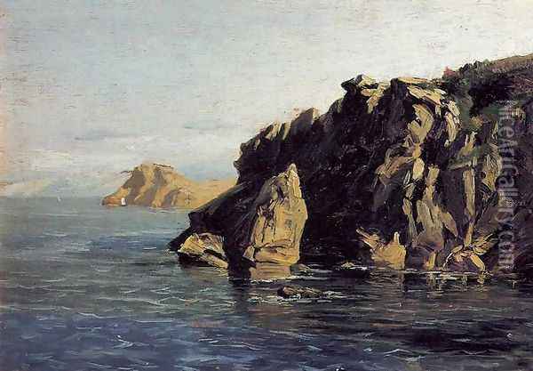 Rocas de Santa Catalina Oil Painting - Carlos de Haes