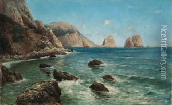 Capri, I Faraglioni Oil Painting - Francesco Capuano