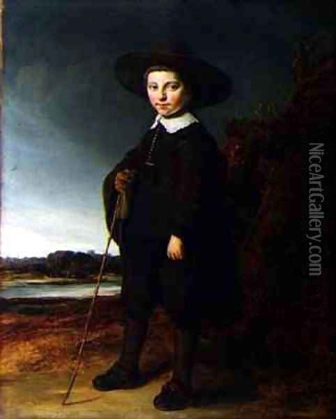 Portrait of a Boy Oil Painting - Govert Teunisz. Flinck
