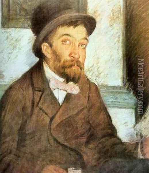Alecu the Literary Man Oil Painting - Stefan Luchian