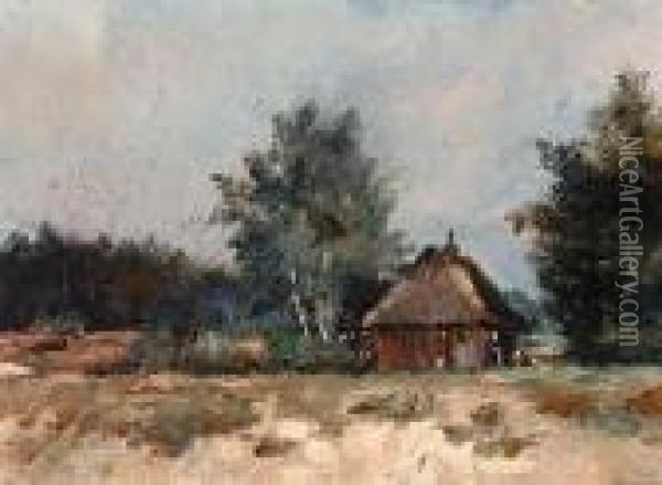 Farm Oil Painting - Jan van Hemessen