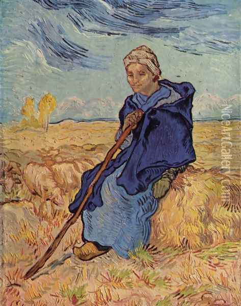 old woman sitting Oil Painting - Vincent Van Gogh