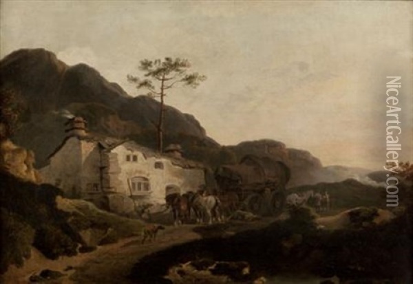 The Carters, Patterdale Oil Painting - Philip James de Loutherbourg