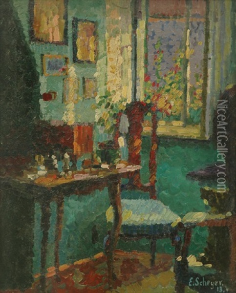 Interior Scene Oil Painting - Emmy Esther (Galka) Scheyer