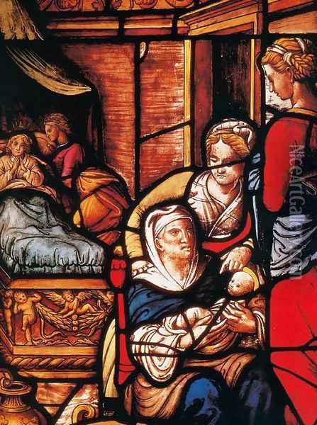Cathedral of Milan. 'The birth of Santa Catalina' Oil Painting - Giuseppe Arcimboldo