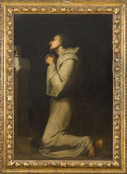 San Francesco In Preghiera Oil Painting - (Jacopo Carucci) Pontormo