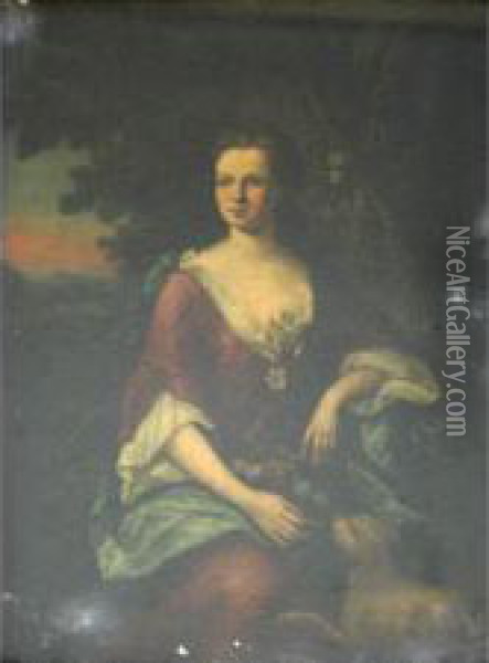 Portrait Of A Lady Oil Painting - Johannes or Jan Verelst