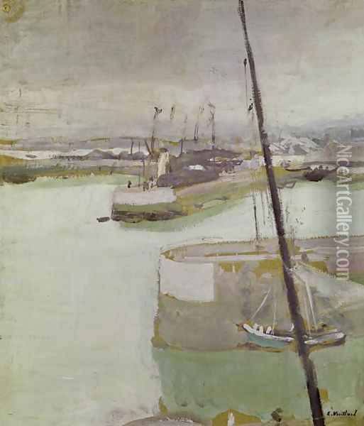 The Port of Honfleur, 1919 Oil Painting - Jean-Edouard Vuillard