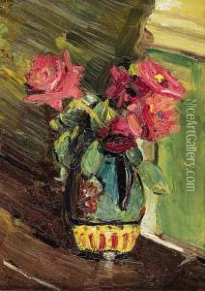 Still Life With Flowers Oil Painting - Abbott Fuller Graves