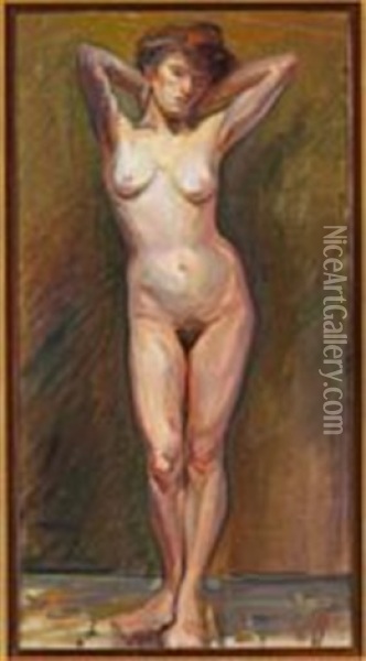 Standing Model Oil Painting - Karl Isakson