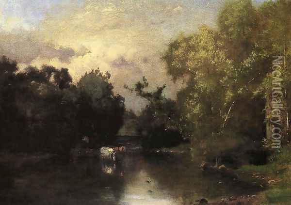 The Peqonic, New Jersey Oil Painting - George Inness
