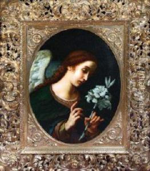 The Angel Of The Annunciation Oil Painting - Oreste Costa
