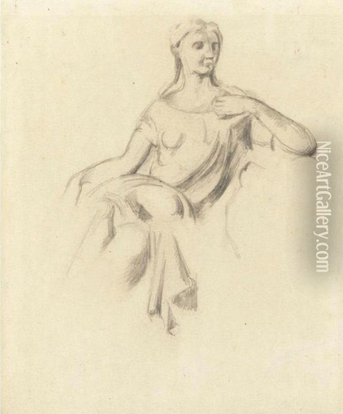 Etude D'une Figure D'une Garniture De Cheminee Oil Painting - Paul Cezanne